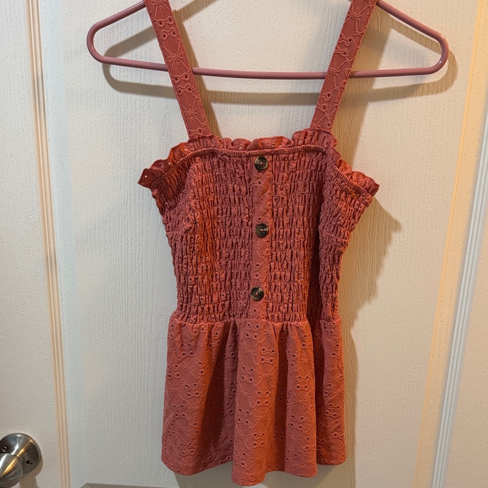 Wallflower Coral Lace Tank Top